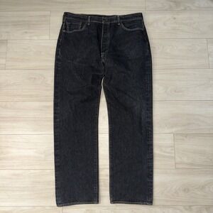 Levi's 501 Original Straight Leg Button Fly Black Denim Jeans Size 40X33 Mens